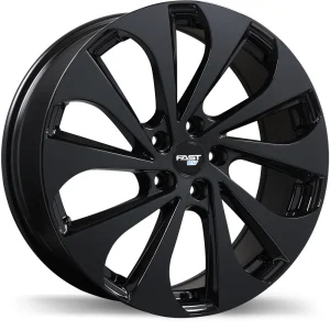 Fast Wheels – EV05 – Black – 17″x6.5″ 44mm – All weather Wheels – FE05-1765-15BN+44C566